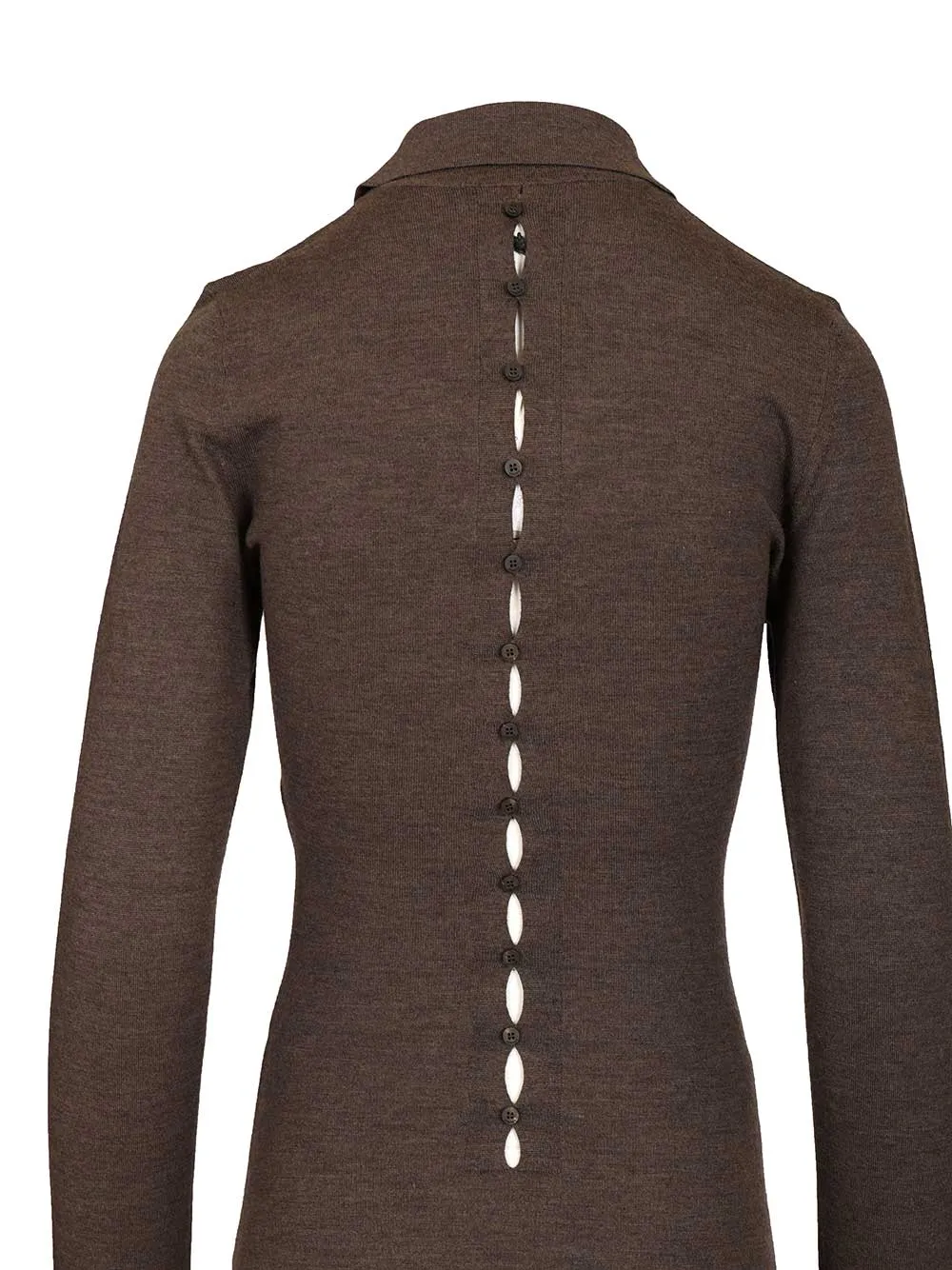 Merino Polo Dress Dresses Brown sold by Wanan Luxury product image thumbnail 5