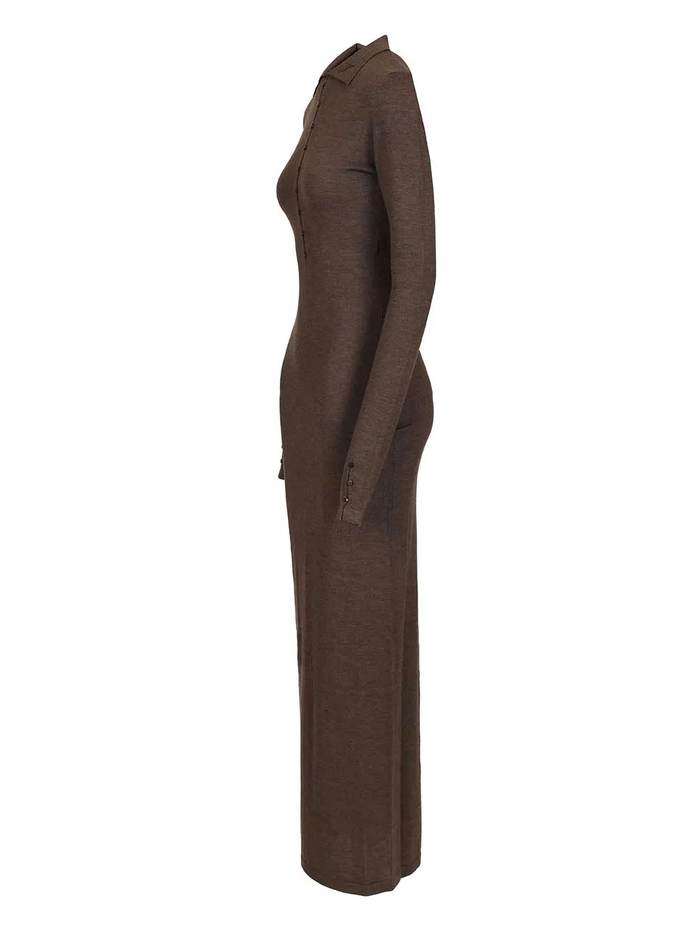 Merino Polo Dress Dresses Brown sold by Wanan Luxury product image thumbnail 3