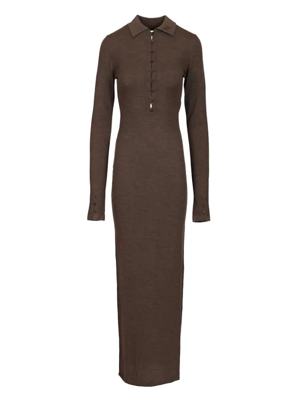 Merino Polo Dress Dresses Brown made by Jacquemus