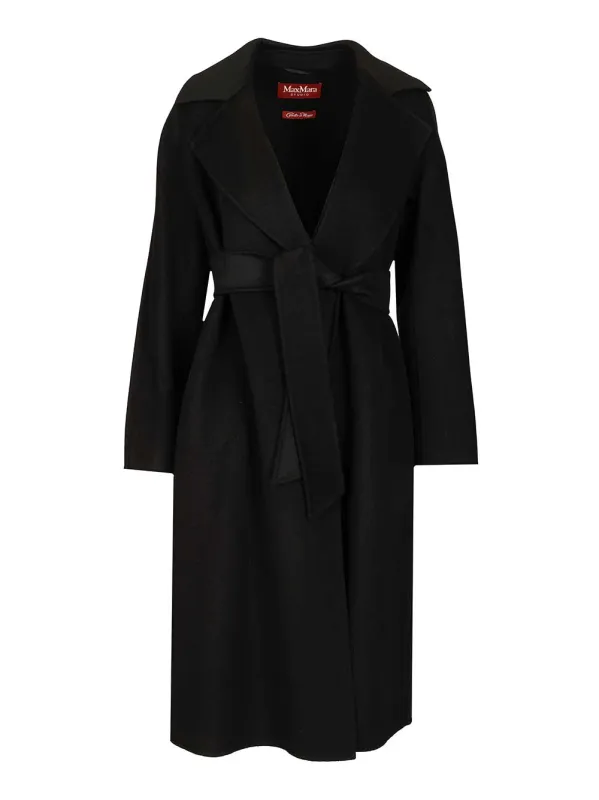 Wool, Cashmere And Silk Coat Coats Black made by Wanan Luxury