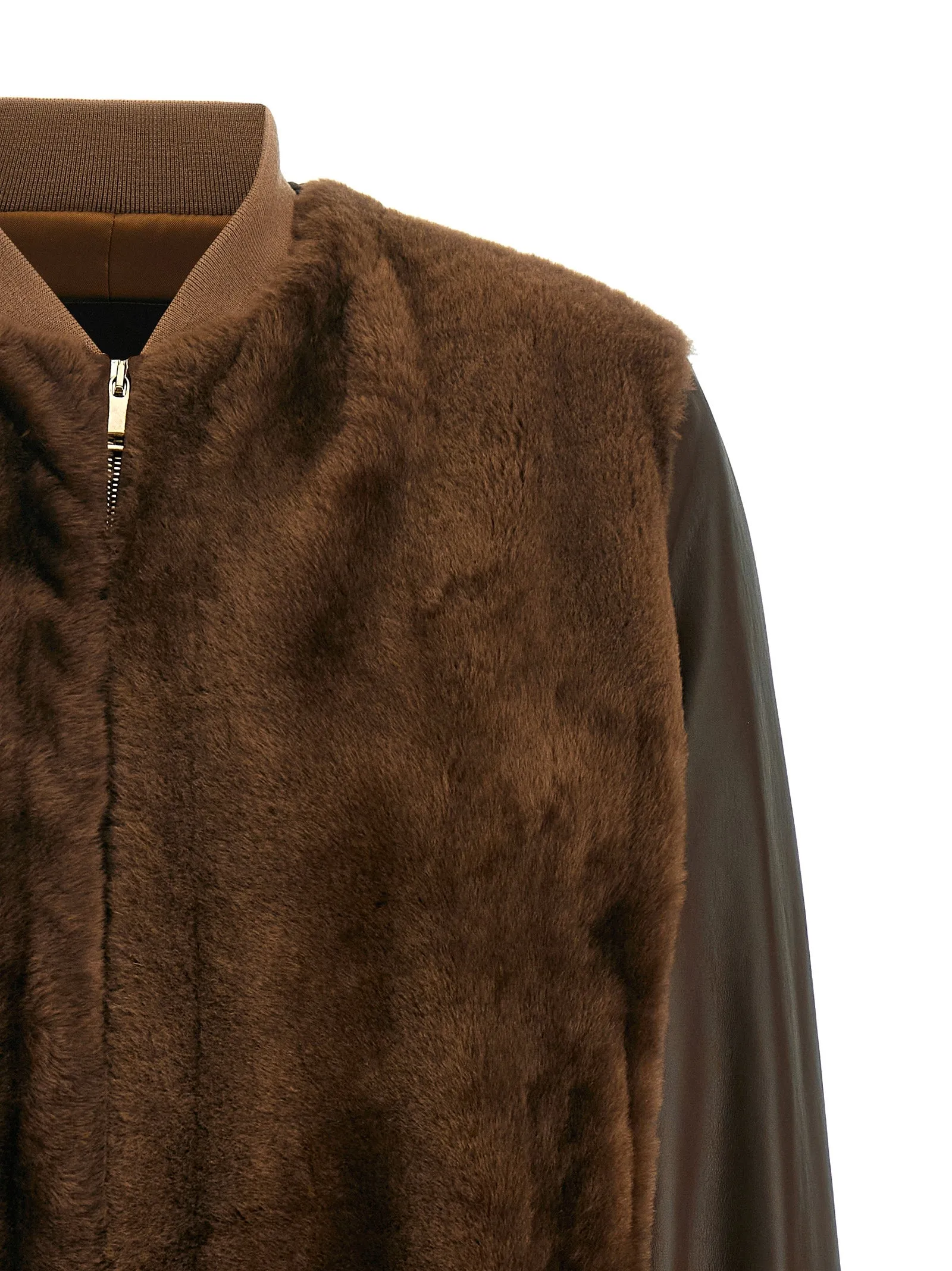Waistcoat Bomber Jacket Fur Brown sold by Wanan Luxury product image thumbnail 3
