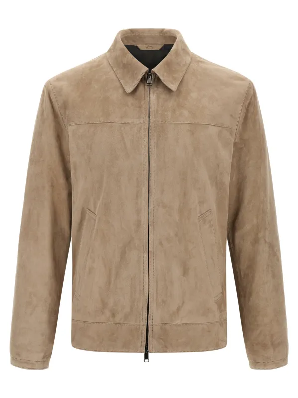 Suede Blouson Puffer Jackets Beige sold by Wanan Luxury