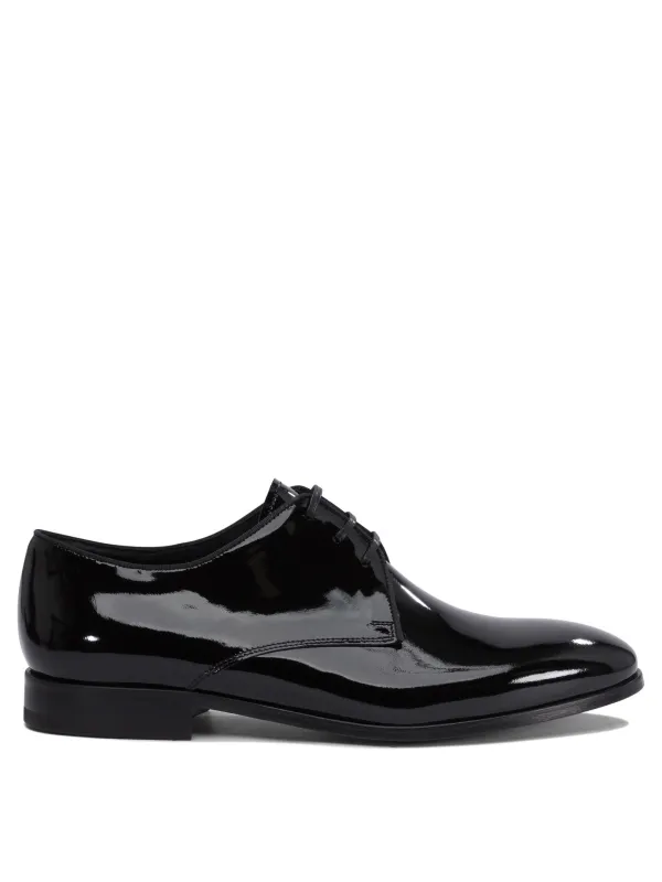 Lace-Up Shoes Black made by Wanan Luxury
