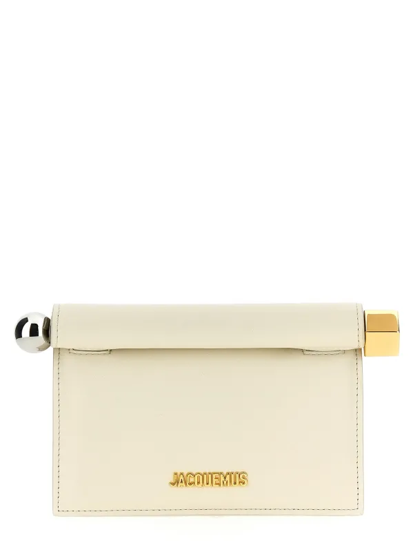 La Petite Pochette Rond Carré Clutch White made by Jacquemus