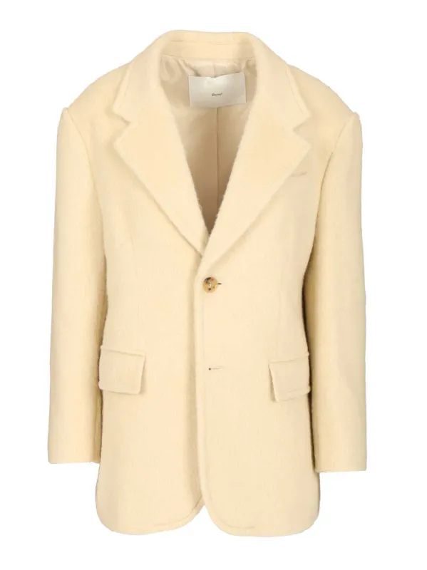 Wool And Alpaca Blend Blazer Jackets White sold by Wanan Luxury