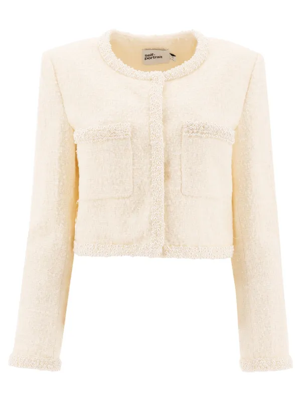 Bouclé Blazer Jackets And Coats Beige sold by Wanan Luxury