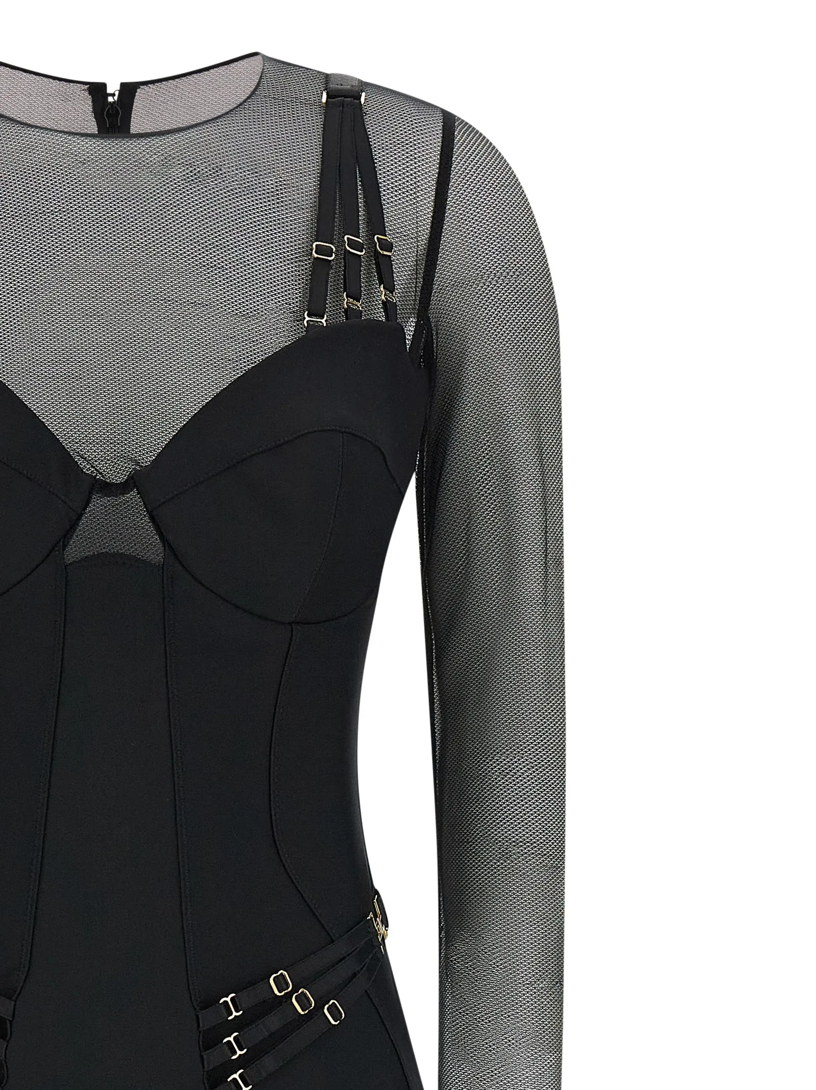 Jersey And Tulle Jumpsuit Jewelry Black sold by Wanan Luxury product image thumbnail 3