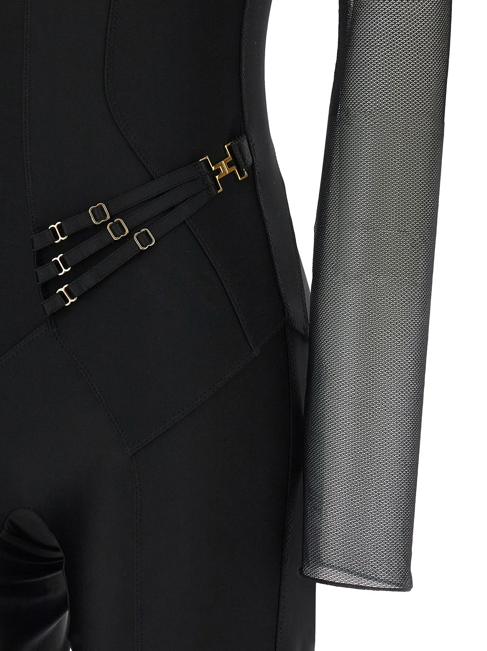 Jersey And Tulle Jumpsuit Jewelry Black sold by Wanan Luxury product image thumbnail 4