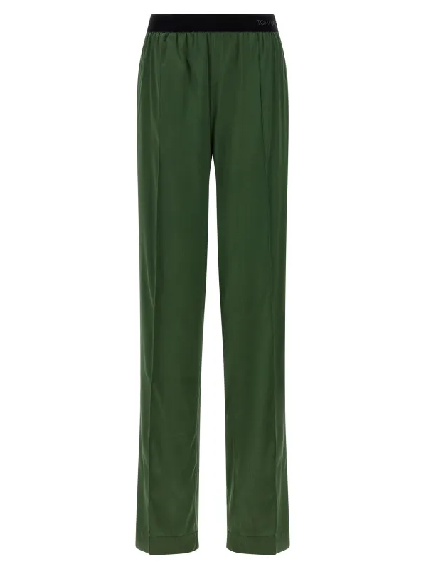 Silk Pants Green made by Tom Ford