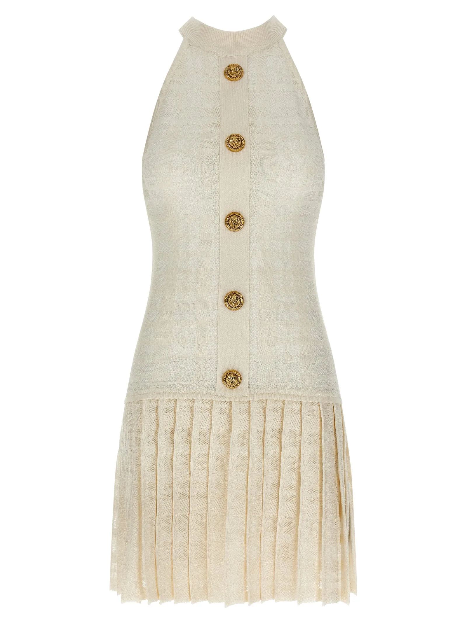 Tartan Knit Dress Dresses White sold by Wanan Luxury