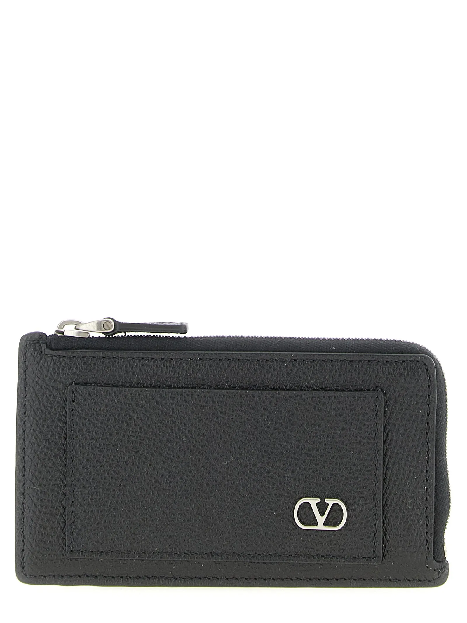 Valentino Garavani Vlogo Signature Coin Purse Wallets And Card Holders Black sold by Wanan Luxury