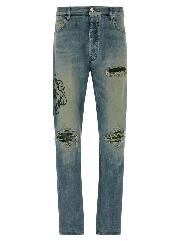 Amiri Hollywood Mx1 Jeans Blue sold by Wanan Luxury