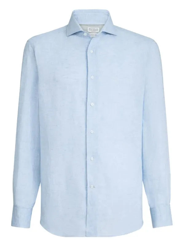 Easy Fit Linen Shirt With French Collar sold by Wanan Luxury