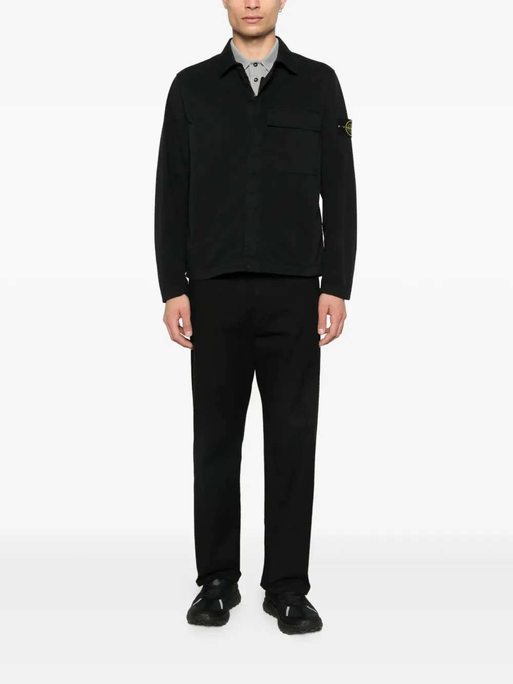 Stretch Cotton Regular Fit Overshirt With Zip sold by Wanan Luxury product image thumbnail 4