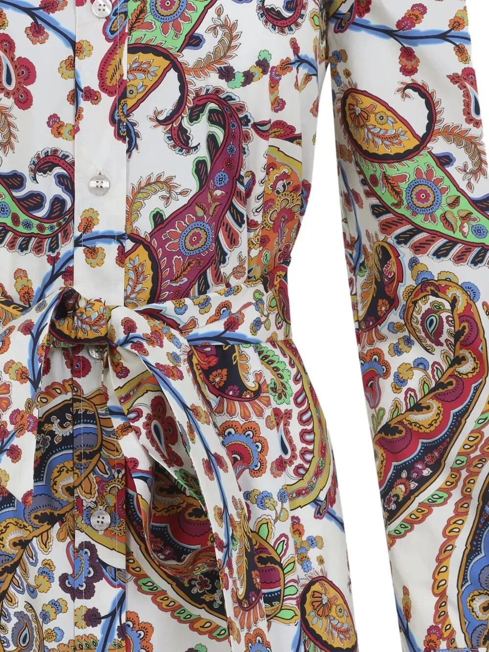 Paisley-Print Midi Shirt Dress With Belt sold by Wanan Luxury product image thumbnail 3