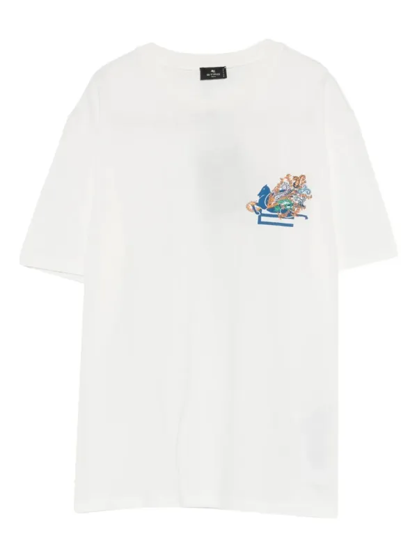Embroidered Logo Cotton T-Shirt sold by Wanan Luxury