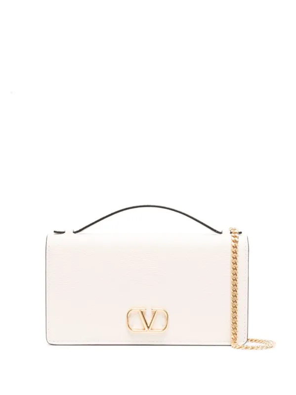 Vlogo Signature Leather Wallet On Chain sold by Wanan Luxury