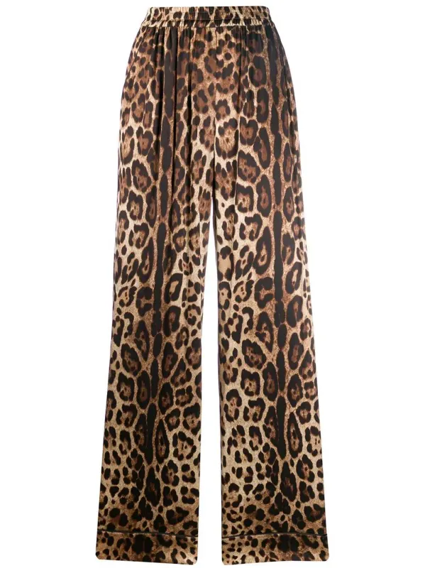 Leopard-Print Straight-Leopard Pants sold by Wanan Luxury