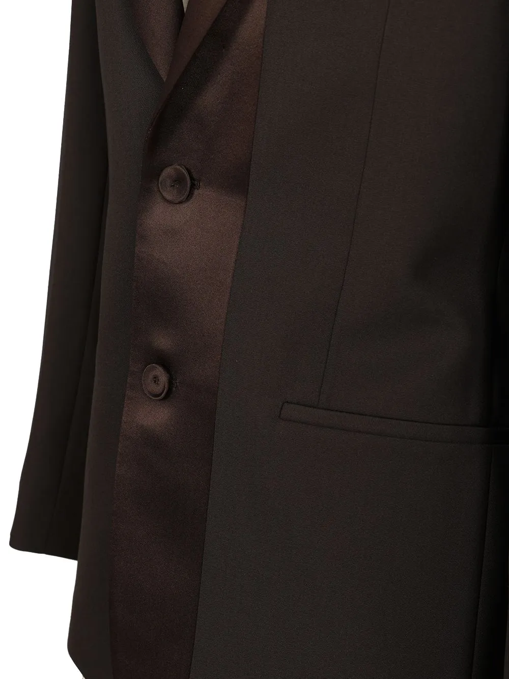 Brown Wool Crepe Blazer Jackets Brown sold by Wanan Luxury product image thumbnail 5