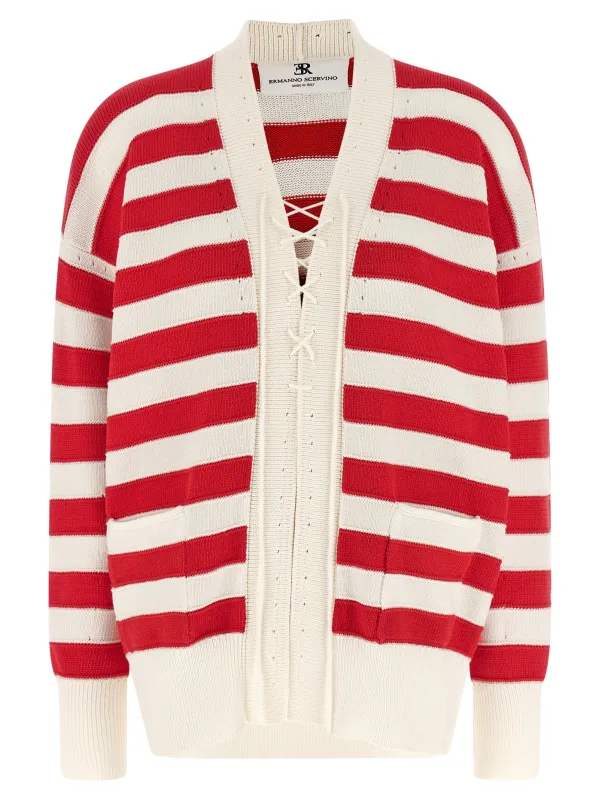 Crochet Cardigan Sweaters And Cardigans Red made by Ermanno Scervino