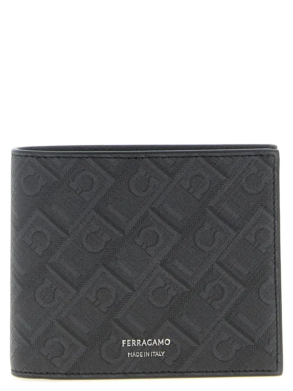 Ferragamo Monogram Wallets And Card Holders Black sold by Wanan Luxury