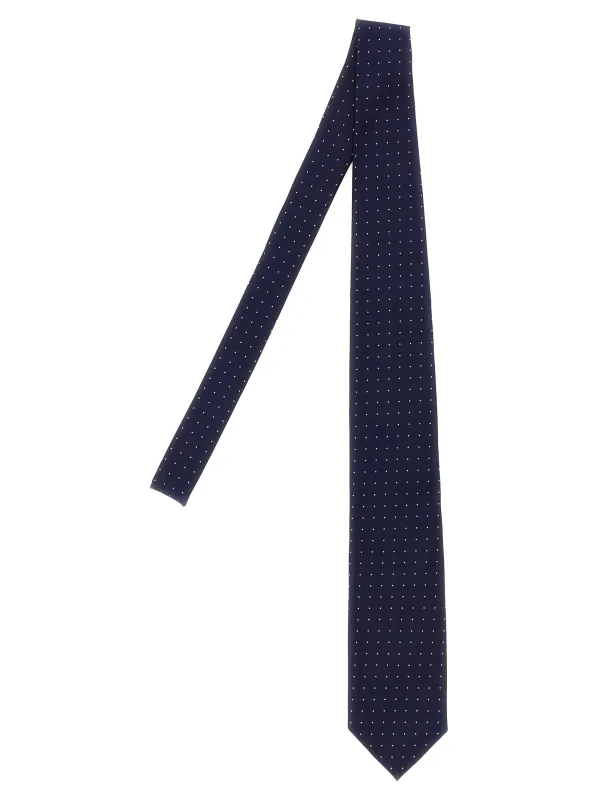 Micro Polka Dot Tie Ties And Papillon Blue sold by Wanan Luxury