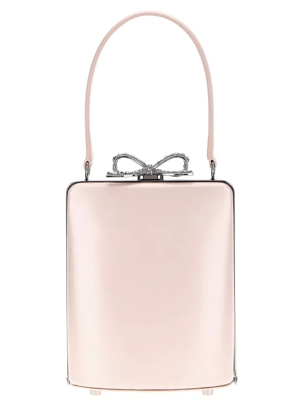 Pink Leather Mini Bow Hand Bags Pink sold by Wanan Luxury