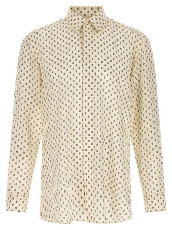 Paisley Print Shirt Shirt And Blouse Beige sold by Wanan Luxury