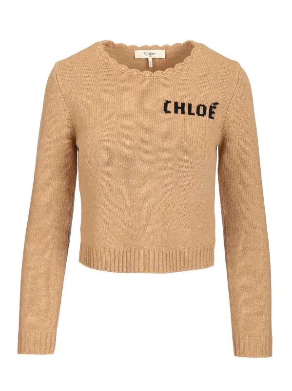 Wool Blend Sweater Knitwear Beige sold by Wanan Luxury