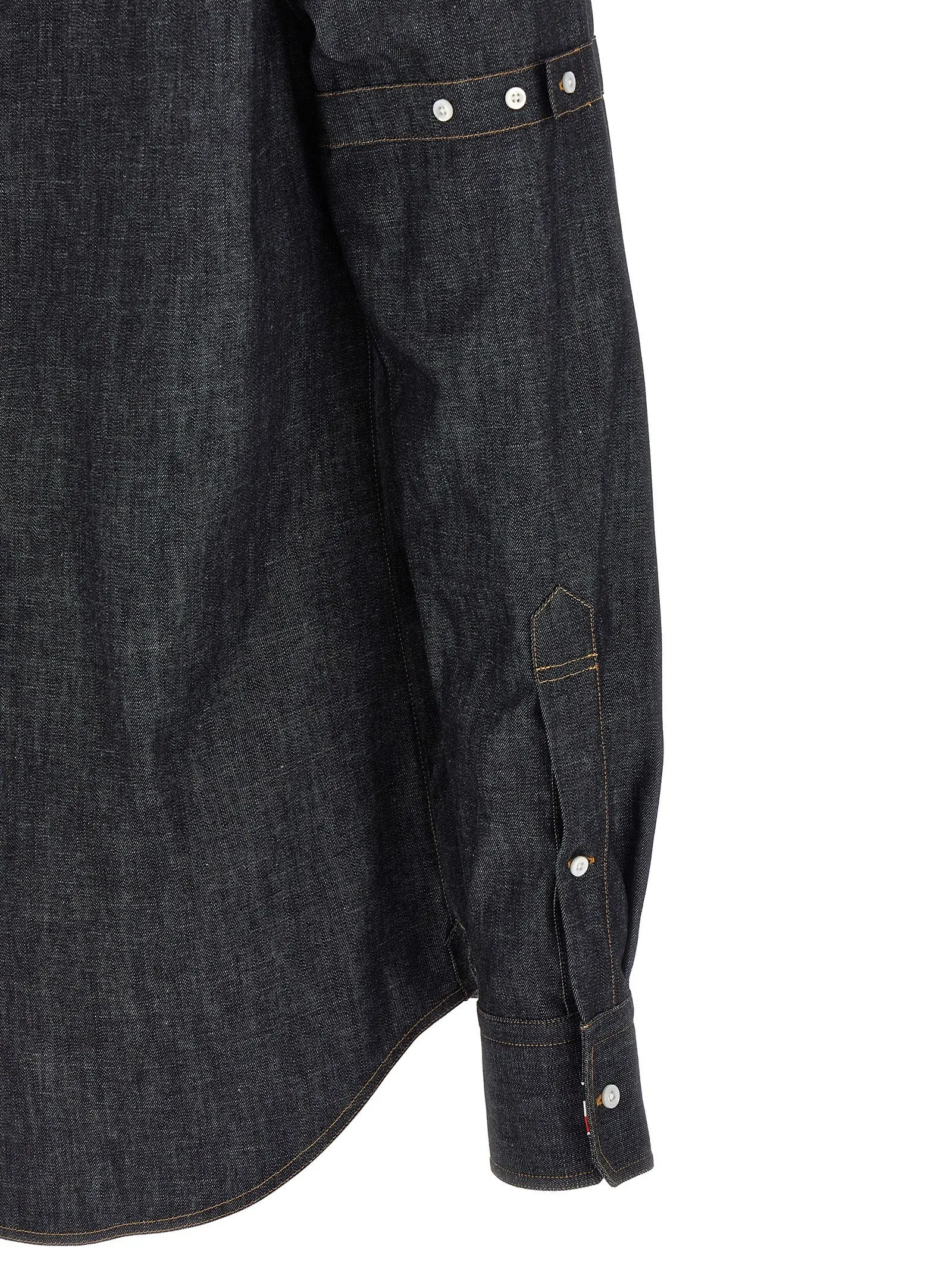 Denim Shirt Shirt And Blouse Blue sold by Wanan Luxury product image thumbnail 4