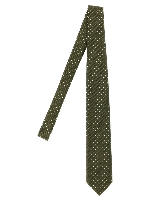 Polka Dot Tie Ties And Papillon Green sold by Wanan Luxury