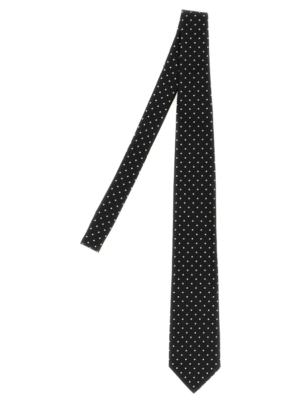 Polka Dot Tie Ties And Papillon Black sold by Wanan Luxury