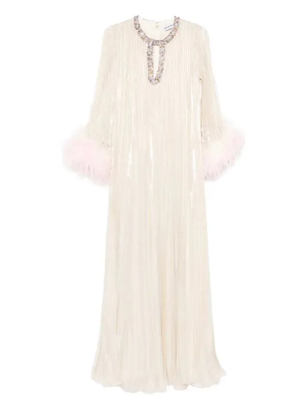 Long Dress With Feathers sold by Wanan Luxury