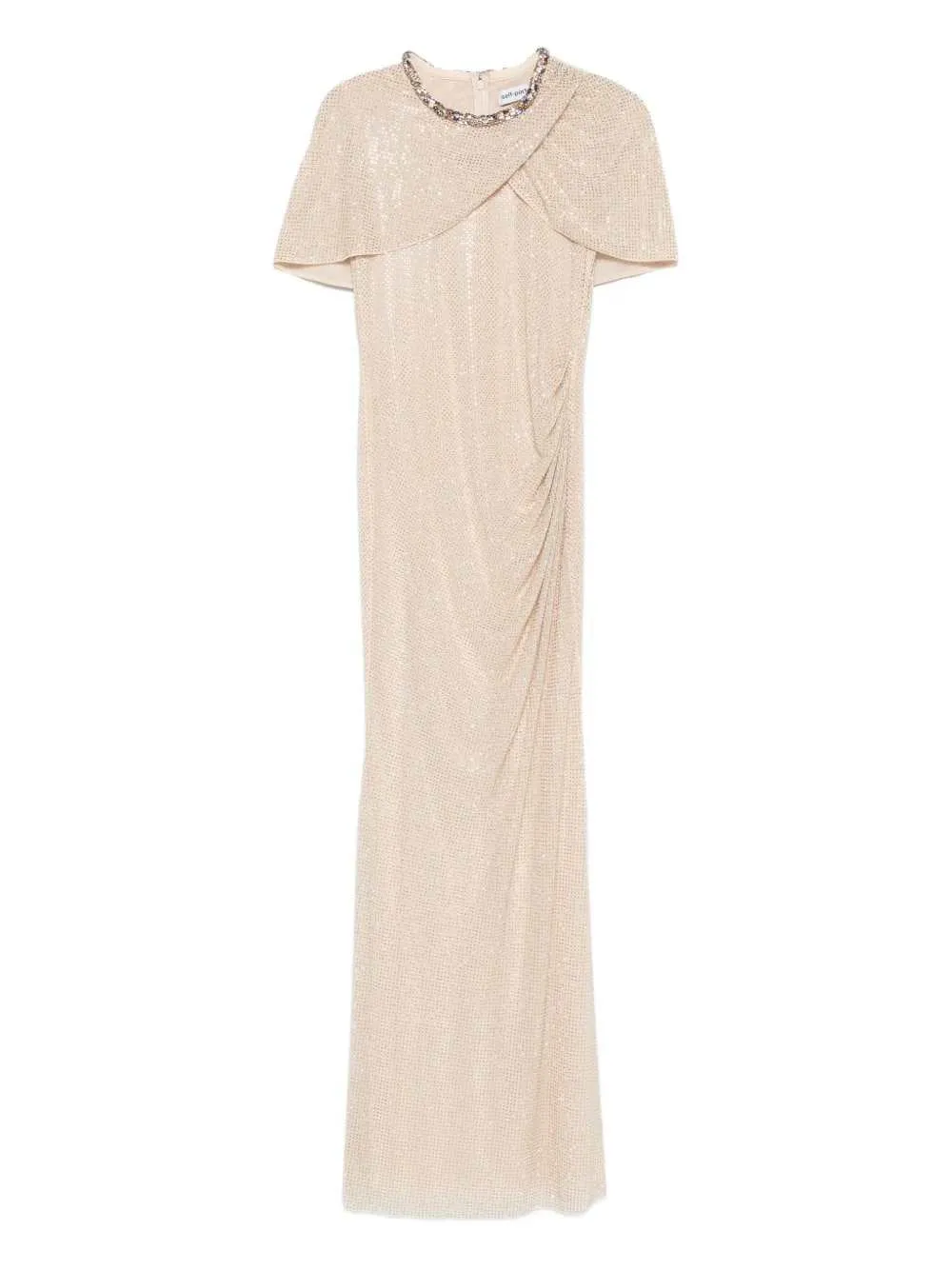Draped Maxi Dress With Embellishment sold by Wanan Luxury
