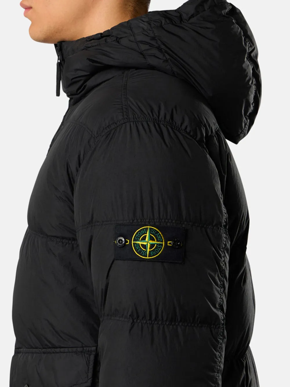 Crinkle Hooded Down Jacket In Recycled Nylon Rep sold by Wanan Luxury product image thumbnail 3