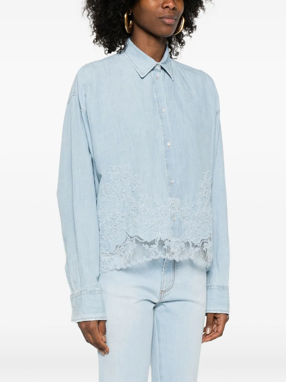 Cotton And Linen Embroidered Shirt sold by Wanan Luxury product image thumbnail 3