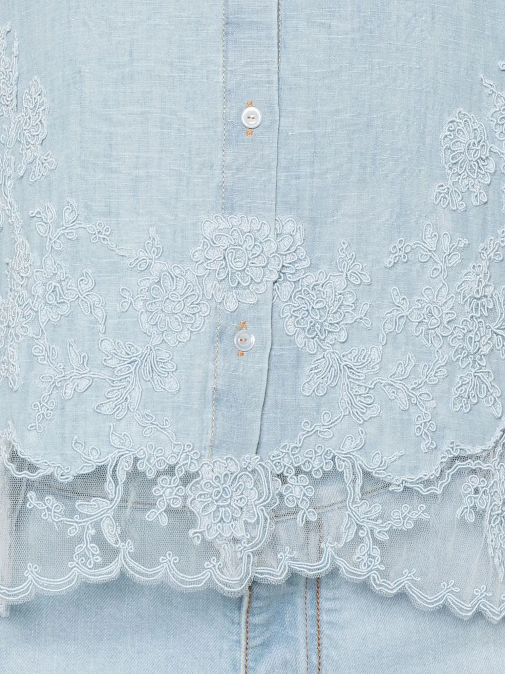 Cotton And Linen Embroidered Shirt sold by Wanan Luxury product image thumbnail 4