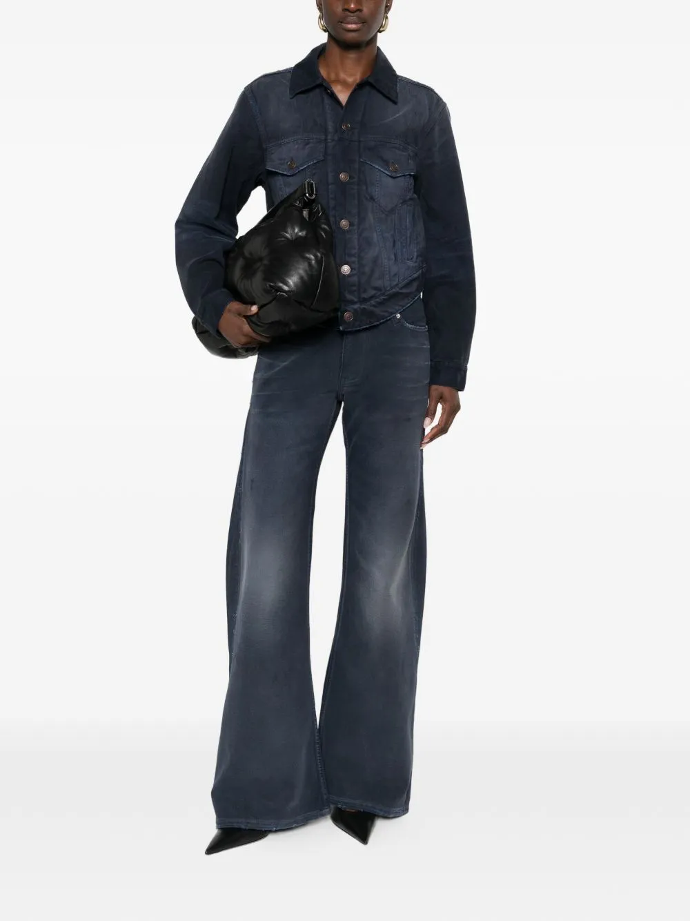 Curved Denim Jeans sold by Wanan Luxury product image thumbnail 4