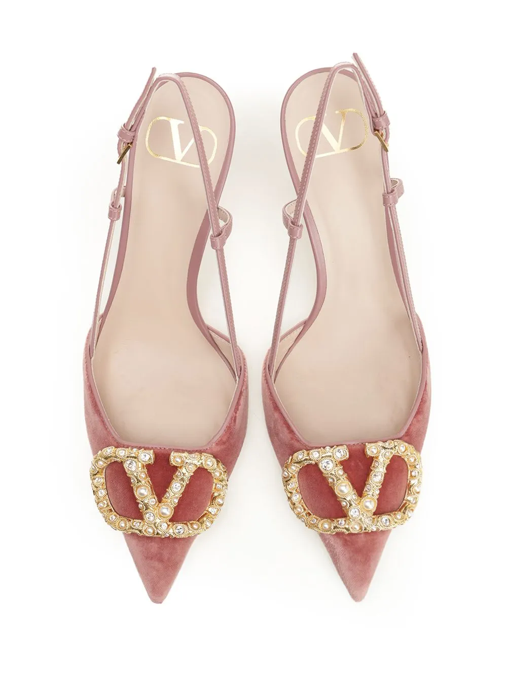 Vlogo 80 Slingback In Velvet Pumps Rose sold by Wanan Luxury product image thumbnail 5