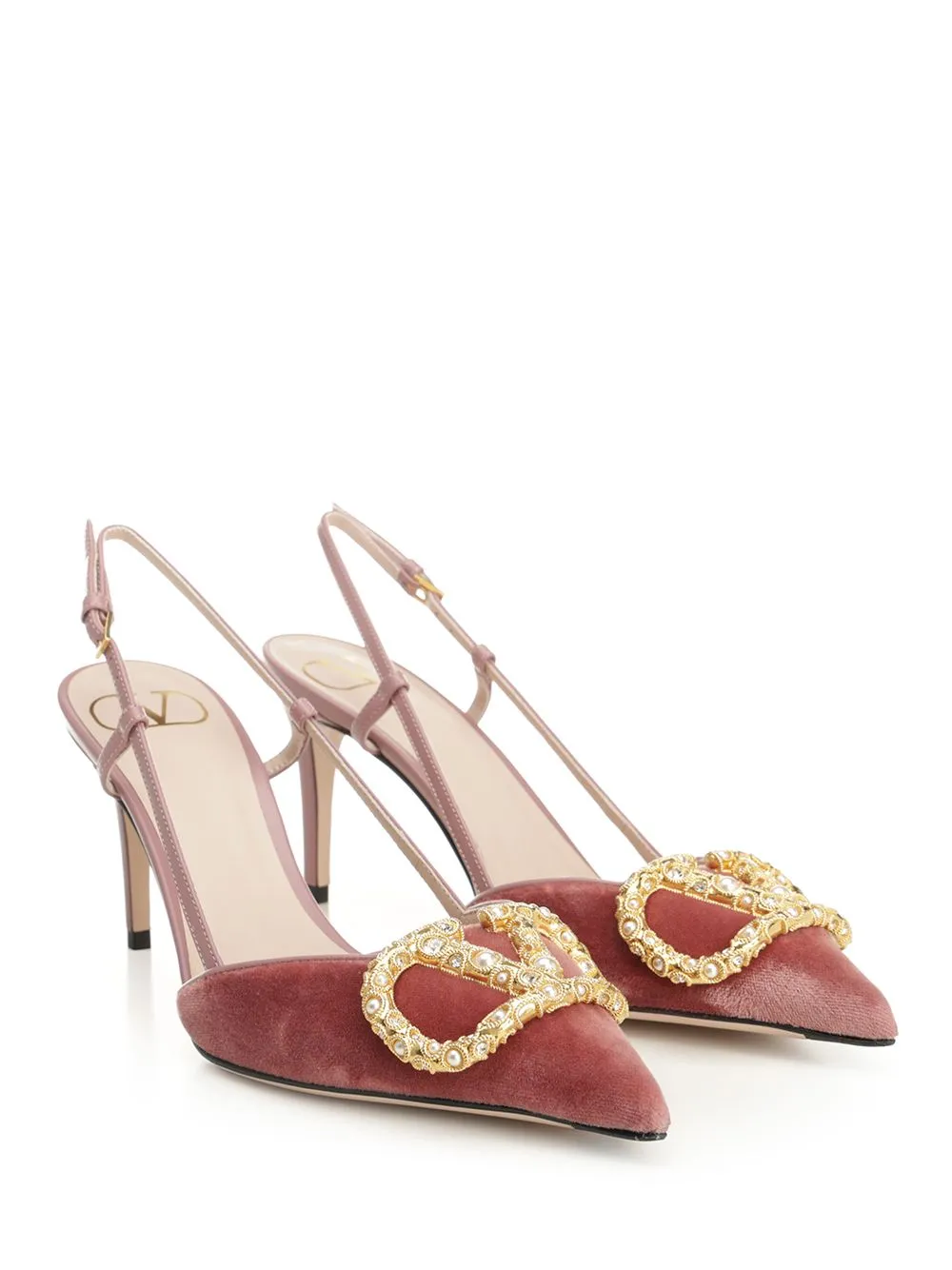 Vlogo 80 Slingback In Velvet Pumps Rose sold by Wanan Luxury product image thumbnail 2