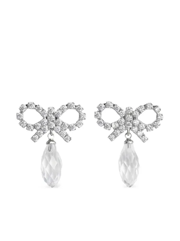 Bow And Crystal Earrings sold by Wanan Luxury