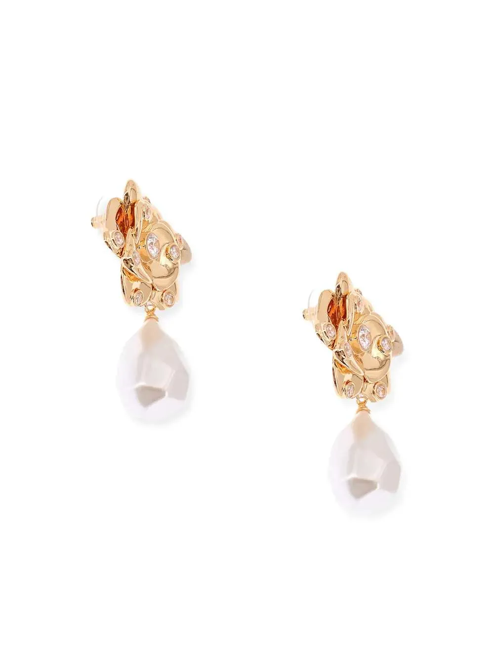 Flower Pearl Drop Earrings sold by Wanan Luxury product image thumbnail 2