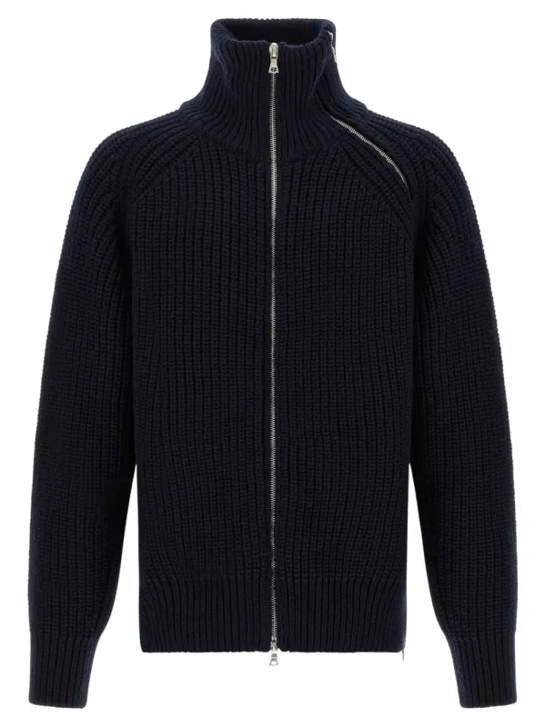 Monty Full-Zip Turtleneck Sweater In Black sold by Wanan Luxury