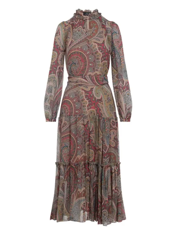 Long Dress With Paisley Print sold by Wanan Luxury