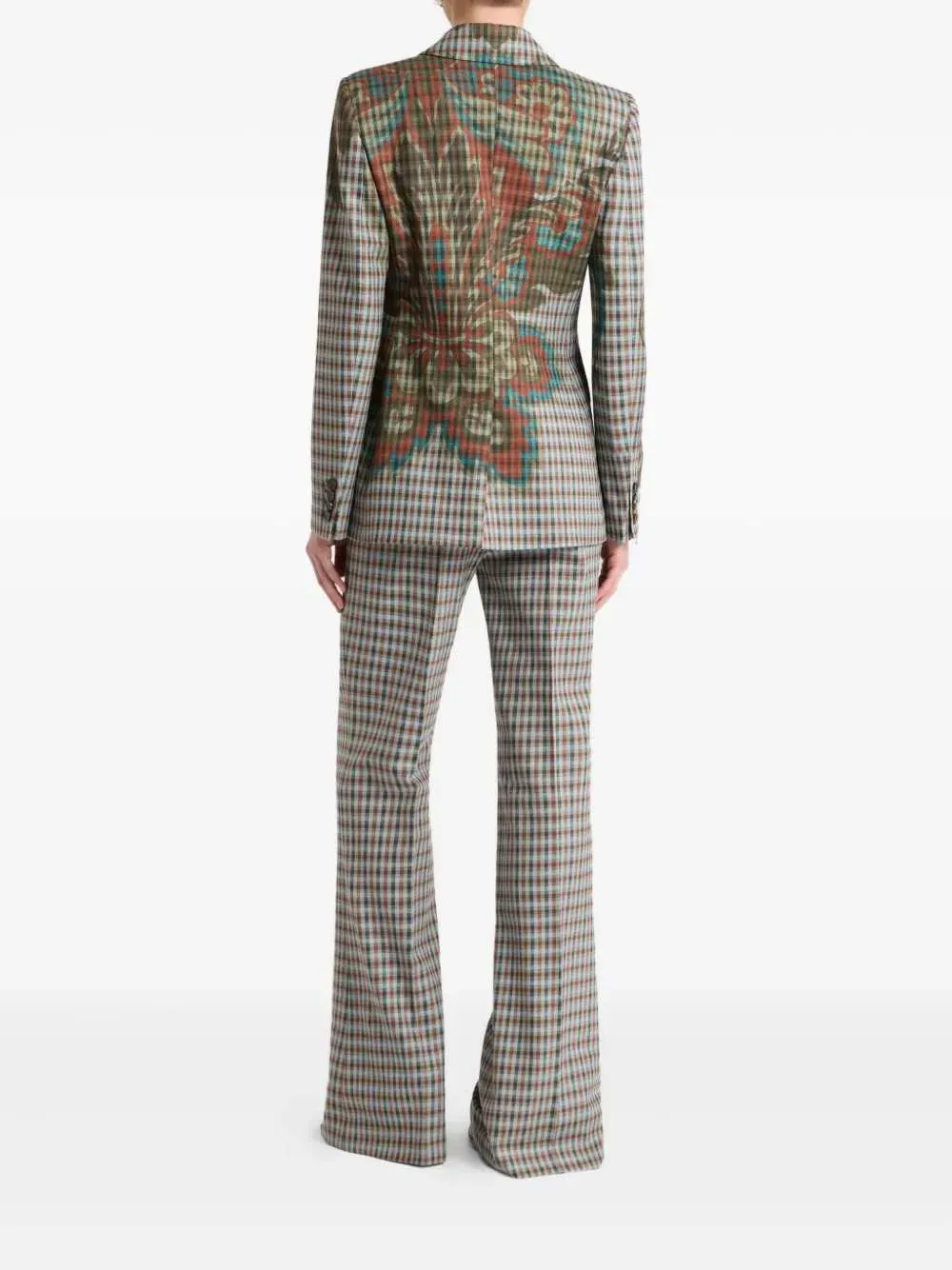 Checkered Blazer With Floral Print sold by Wanan Luxury product image thumbnail 3