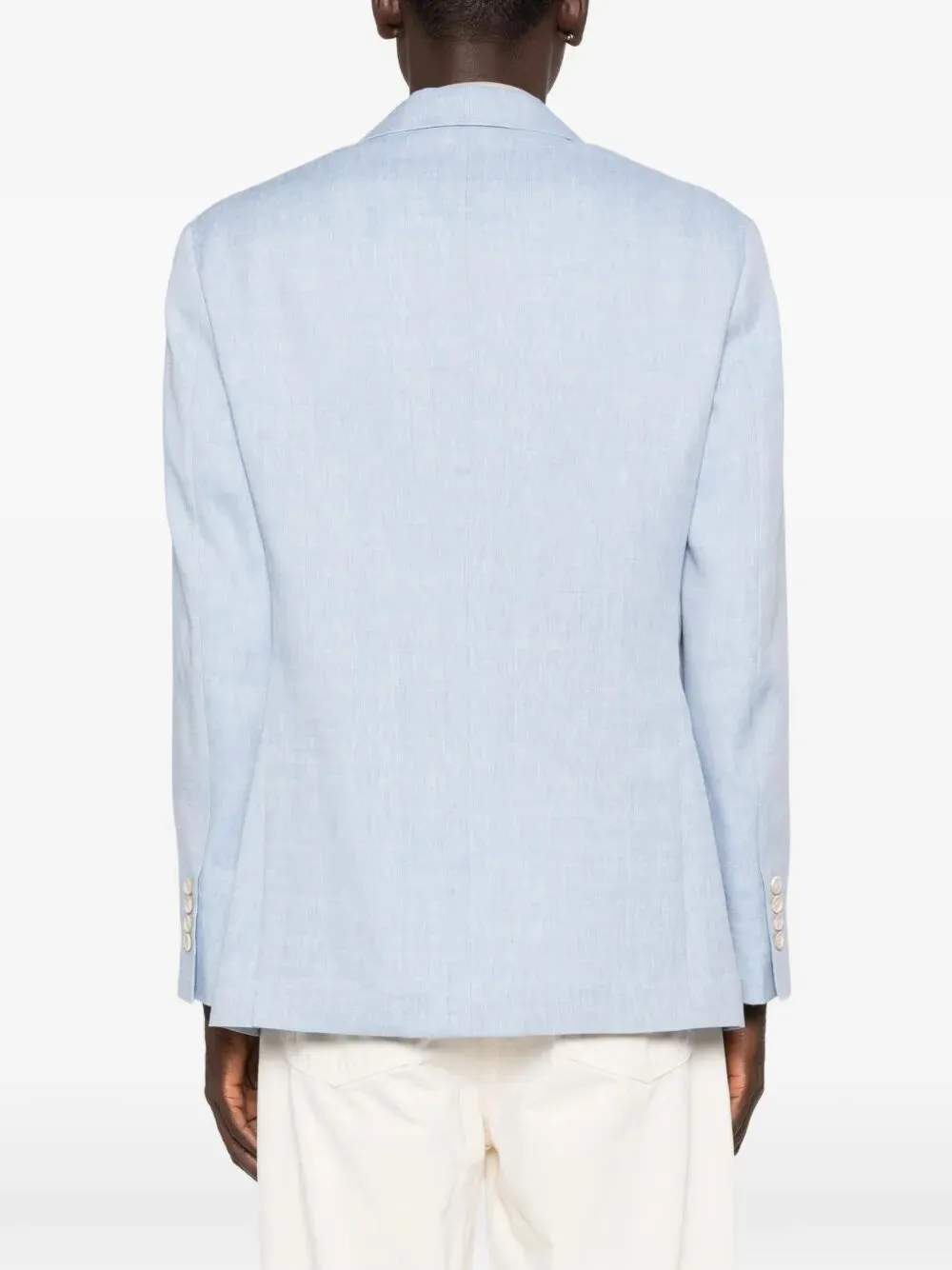 Linen And Virgin Wool Chevron Deconstructed Jacket sold by Wanan Luxury product image thumbnail 3