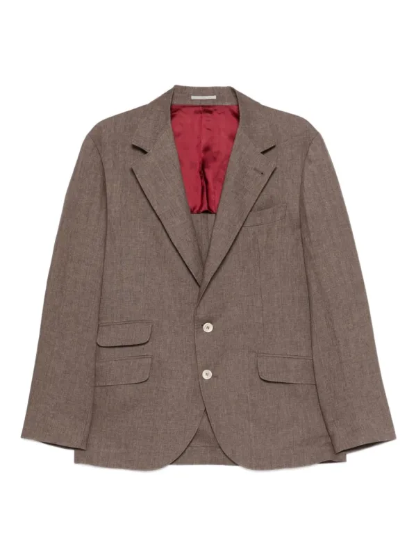 Linen Single-Breasted Jacket sold by Wanan Luxury