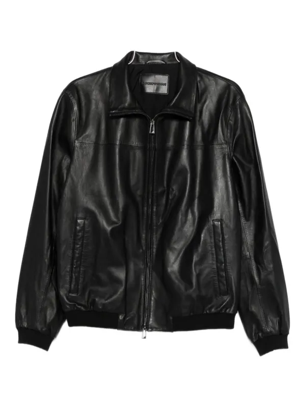 Leather Blouson Jacket sold by Wanan Luxury