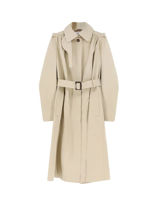 Cotton Trench With Puff Sleeves sold by Wanan Luxury