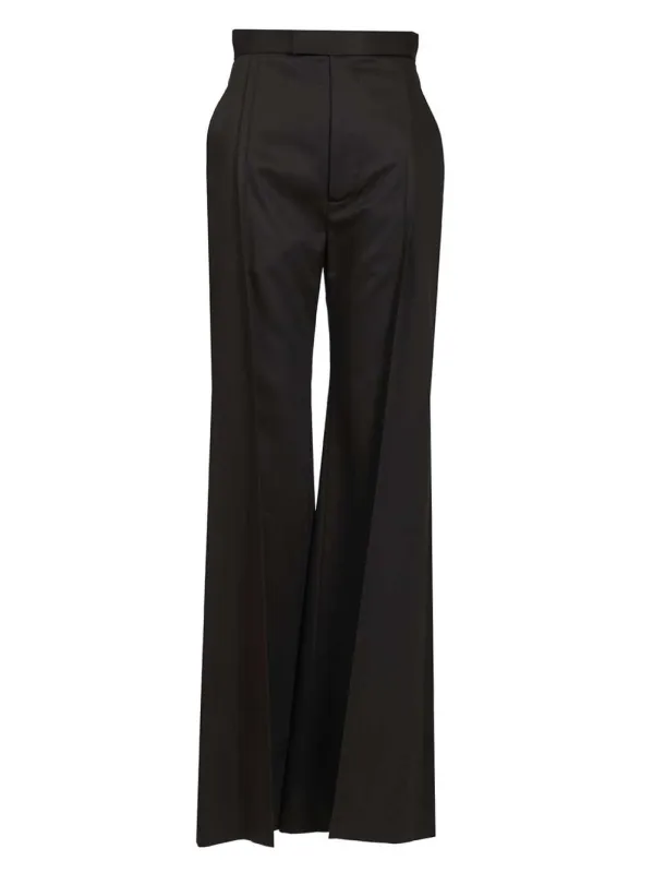 Wide-Leg Trousers Black sold by Wanan Luxury